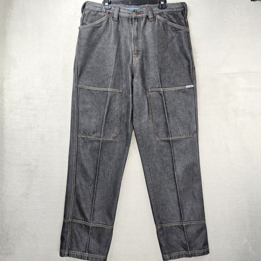 Vtg Mecca Jeans Mens 38 (Fits36x33) Baggy Chore Pocket Wide Leg Y2K Streetwear